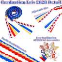Class of 2026 Philippines Graduation Leis,Double Gold Graduation Lei Ribbon with Butterfly and Pins Accessories, Handmade Money Lei Flowers Congrats Graduation Gift for Her Him