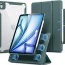 ESR for iPad Air 11 Inch Case M4/M3/M2 (2026/2025/2024), iPad Air 5th/4th Gen Case (2022/2020) 10.9 Inch with Pencil Holder, Removable Magnetic Cover, Vertical Stand, Rebound 360 Series, Green