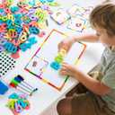 EFO SHM Classroom Magnetic Letters, 278 Pcs Wooden Alphabet Magnets with Double Sided Magnet Board Word Cards, Magnetic Letters and Numbers for Kids Spelling, ABC Fridge Magnets Education Toys