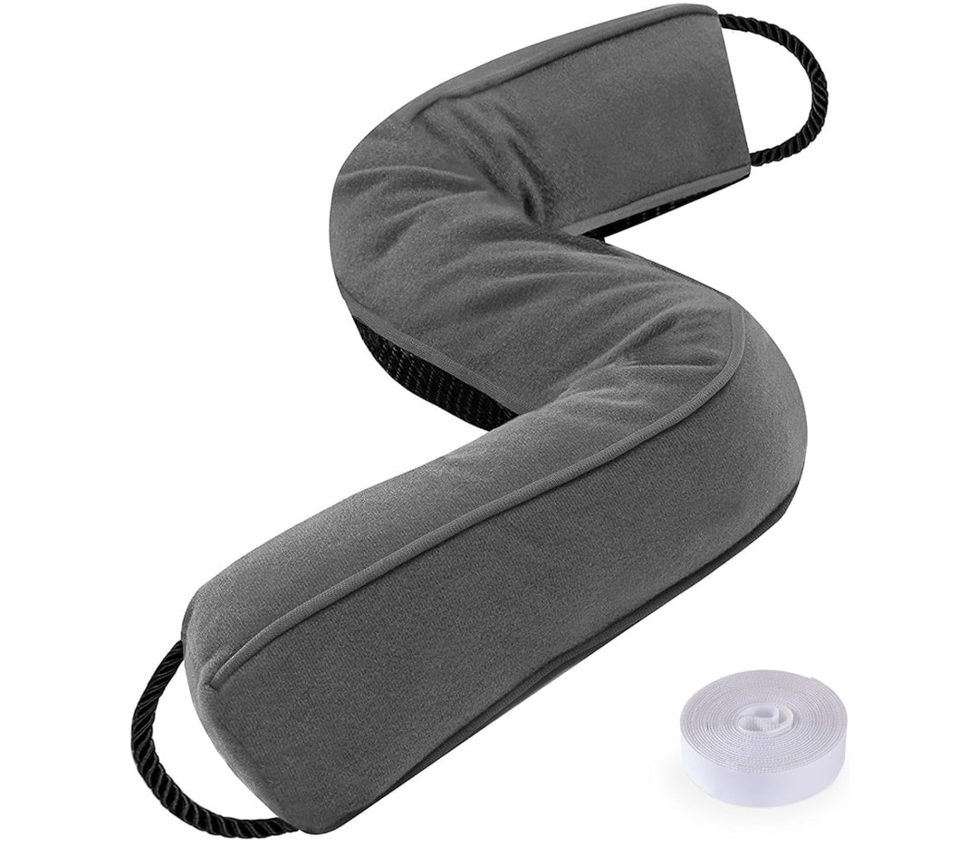 Sunolga Door Draft Stopper Blocks Hot and Cold Air with Removable Washable Cover for Bottom of Door, AllSeason Seal for Noise, Light, Dust, Door Sweep for Gaps Up to 3", Home Essentials, 34", Gray