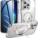 Privacy Case for iPhone 13 Pro Max with 360Stand [Built-in Anti Peeping Screen Protector] [Compatible with MagSafe] [Magnetic Ring ] Full Body Protective Phone Cover 6.7", Clear