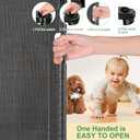 Upgraded Retractable Baby Gate, Extra Wide Safety Kids or Pets Gate, 33 Tall, Extends to 71 Wide, Mesh Safety Dog Gate for Stairs, Indoor, Outdoor, Doorways, Hallways(33x71, Black)