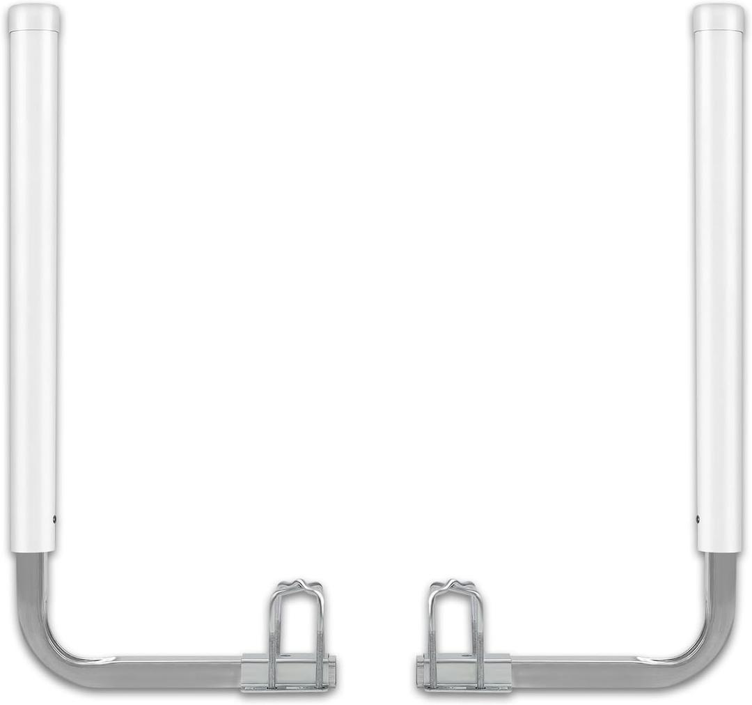 JY PERFORMANCE Boat Trailer Guide-ons, 40"/48" Adjustable, Rustproof Electro-Galvanized Steel Trailer Guide ons, Trailer Guides with White PVC Pipes, for Ski Boat, Fishing Boat, Sailboat Trailer 2PCS