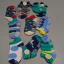 Baby Girls Boys Toddlers Grips Socks Kids Non Slip Anti Skid Ankle Cotton No Show Socks with Grippers (5-8 Years)