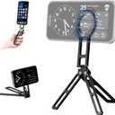 FANAUE Magnetic Phone Tripod Holder, Foldable Cell Phone Stand for iPhone Compatible with Magsafe iPhone 17 16 Plus Pro Max Series, Selfie Stick Handle Smartphone Desk Stand