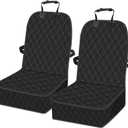 Femuar 2 Packs Car Front Seat Cover for Dogs, Waterproof Pet Car Seat Protector, Nonslip Scratch-Proof Dog Seat Cover for Cars, Trucks & SUVs