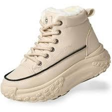 Platform Winter Shoes for Women,Warm Casual Sneakers,Lightweight,Size 43 Brown Casual Shoes