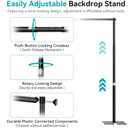 10x12ft Pipe and Drape Stand Kit, Adjustable Heavy Duty Backdrop Stand with Metal Steel Flat Base, Large Extendable Sturdy Photo Background Stand Frame for Wedding Parties Banner Photography