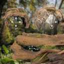 Orchid Valley Lizard, Snake or Reptile Hide, Large Hollow Log for Terrarium, Bearded Dragon or Gecko Tank Accessories, Natural Looking Basking Platform, Axolotl, Python Hideout (XL)