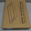 Bamboo Serving Tray with Metal Handles,17x12in Ottoman Decorative Trays Platter for Coffee Table,Living Room,Bar,Party,Large(Black)