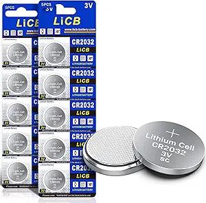 LiCB 10 Pack CR2032 3V Lithium Battery CR 2032