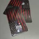 3 x Front License Plate Cover Car Decor Accessory Aluminum Metal Rust-Proof US Car Plate Novelty Vanity Tag Cover with 4 Holes for Men Women 6 * 12 in - Black Red American Flag