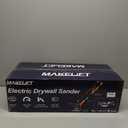 Drywall Sander with Vacuum Dust Collector, 1050W 7.33A Popcorn Ceiling Removal Tool, LED Light, 5 Variable Speed 1000-2100RPM, Foldable & Extendable Handle, 12 Sanding Discs (Orange-black)