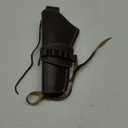 Western Cowboy Gun Holster Heritage Rough Rider Holster for Revolver with Ammo Loops Tooled Leather Pistol Holster