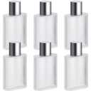 6 Pcs Perfume Bottles Empty Frosted Glass Spray Bottles 50ml Refillable Atomizer Perfume Dispenser Fine Mist Atomizer Cosmetic Make up Container for Women Men Travel Essentials, Sliver (Silver Gray)