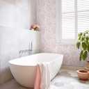 Dimoon Pink Peel and Stick Wallpaper Boho Pink White Contact Paper 17.3" X 394" Floral Leaf Textured Wallpaper Renter Friendly Removable Self Adhesive Wall Paper for Bathroom Bedroom Cabinets Vinyl