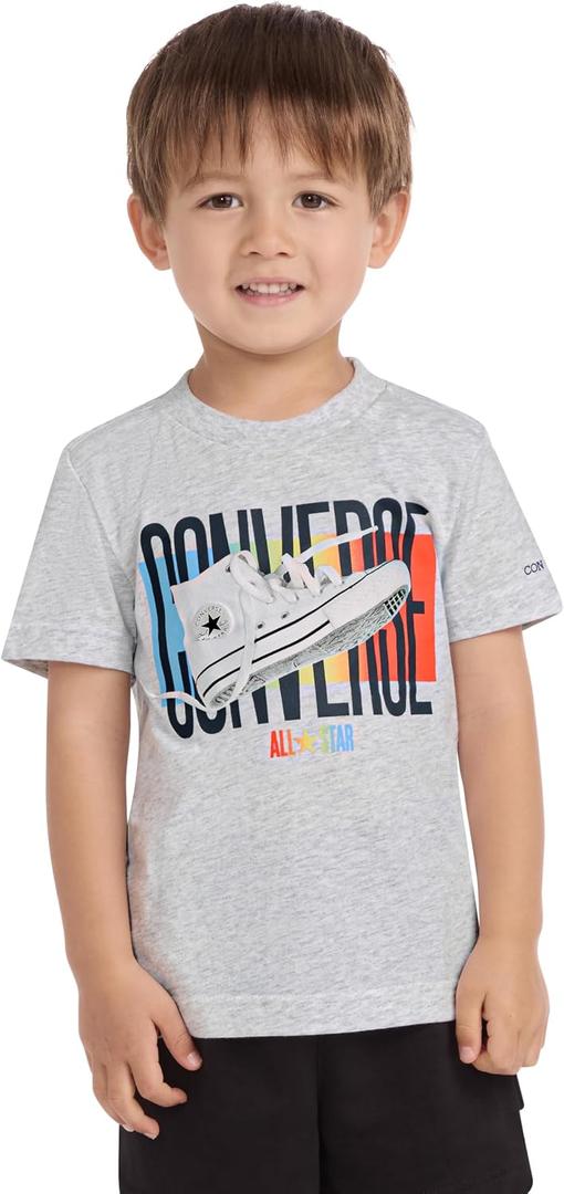 Converse Boys' Sneaker Graphic T-Shirt (Gray)