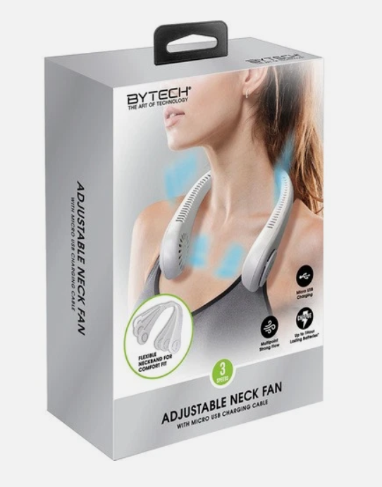 Bytech BY-MC-FN-110-WT Personal Adjustable Neck Fan