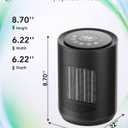 ZAFRO Space Heater for Indoor Use, Portable Electric Heaters with Digital Display and Remote, 2025 Upgraded, 24H Timer, 5 Mode, Thermostat, 1500W PTC Ceramic Fast Heat Safety for Home Office Bedroom