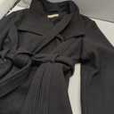 Allegra K Women's Classic Stand Collar Outwear Overcoat Long Sleeve Winter Belted Pea Coat. L