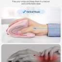 TECKNET Ergonomic Mouse, Rechargeable 2.4G+Bluetooth Vertical Mice 6 DPI Adjustable, Wireless Optical Carpal Tunnel Mouse Right Hand, Multi Device for Laptop, PC, Computer, MacBook, iPad - Pink