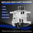 23100-4BA0A Alternator Compatible with Nissan Rogue X-Trail 2.5L L4 2014 2015 2016 2017 2018, Replace 23100-4BA0B 11648 11648N TG12C152, 120A 12V 6-groove CW pulley
