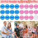 Winrayk Baby Gender Reveal Party Favors Supplies Ideas, Team Boy or Girl Pins Daddy and Mommy Badge Pin Silicone Bracelet Photo Prop Necklace, 104 Baby Shower Favors Pink Blue Gender Reveal Decor Game