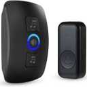 2 x KERUI Wireless Doorbell Door Bell Chime 5 Volume Levels 60 Chimes Door Bells 1000ft Long Range Doorbell Kit with LED Flashing (Black)