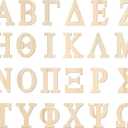 4 Inch 81 Pieces Wooden Greek Letters Crafts Unfinished Wood Greek Alphabets for Sorority/Fraternity/DIY Project/Learning/Wall Decor