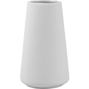 Simple Vase for Flowers Plants, Matte Vases for Modern Table Shelf Home Decor Wedding Boho Decor, 6" H Frosted Elegant Ceramic Vase for Pampas Grass Fluffy Stem Bouquet Lavender Flowers (White, 1)