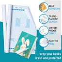 Chell 2 Pack Clear Contact Paper Roll for Books, 17.5in x 5ft Clear Self Adhesive Book Cover Paper Protector