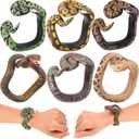 Sumind 6 Pieces Toy Snake Bracelet for Kids PVC Fake Snake Wristband Prank Gifts for Christmas Goodie Bag Stuffers Reptile Birthday Party Favors for Adults Teens