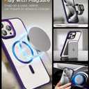 SUCGLES for iPhone 13 Pro Case with MagSafe [Ultra Strong Magnetic] [12FT Military Drop Protection] [Shockproof Bumper] Slim Thin Mag Safe Phone Cover 6.1" for Apple 13pro (Deep Purple)