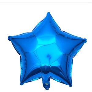Blue Star Shape Foil Balloon, 10pcs Big Mylar Helium Balloons for Birthday Party Wedding Party Decoration 18 Inch