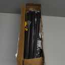 YaFex Heavy Duty Curtain Rods 32-120 Inch, 1 Inch Adjustable Black Curtain Rod for Windows, Long Window Treatment Rods with Aluminium Finials, Easy Installation