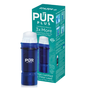 PUR Plus Lead Reducing Water Pitcher and Dispenser Replacement Filter, 1Pack, NSF & WQA Certified  Compatible with All PUR Pitchers and Dispensers, Blue, PPF951K1