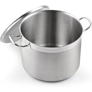 Cooks Standard Stockpots Stainless Steel, 8 Quart Professional Grade Stock Pot with Lid, Silver