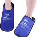 Hilph Foot Ice Pack Slippers for Plantar Fasciitis & Bunion 1 Pair, HSA or FSA Eligible Reusable Hot Cold Packs Gel Ice Slipper for Foot & Toes Pain, Gout, Foot Surgery, Neuropathy, Swollen (Blue) (One Size)