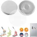 BEAMNOVA 100 Sets 58mm / 2.28 in (Approx. 2-1/4 inch) Button Magnet Supplies for Button Maker Machine, Round Metal Pin Maker Blanks, for DIY Crafts, Gifts, Market Booths (Machine NOT Included)