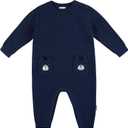 Gerber Baby Boys Sweater Knit Romper Jumpsuit, Blue Dog, 18 Months