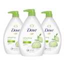 Dove Body Wash Pump For Dry Skin Cucumber and Green Tea Sulfate Free Body Wash 34 oz, 3 PAck