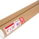 4" x 36" Heavy-Duty Reinforced Cardboard Mailing Tube, Pack of 2 Tubes with 4 Caps  Secure USPS Approved  Great for Shipping and Storing of Prints, Artwork, Posters or Documents