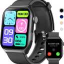 Fitness Tracker for Men Women (Make/Answer Call), 2.0" Smart Watch with 24/7 Heart Rate Blood Oxygen Sleep Monitor, Pedometer, 100+ Sport Modes IP68 Waterproof Activity Tracker for Android iOS (Black)