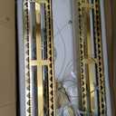 PAFEE 35.4" Brushed Gold Rectangular Crystal Chandelier for Dining Room