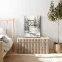 HIWX Winter Christmas Jesus Wall Decor, Christian Bible Verse Framed Canvas Painting Wall Art Decor, Jesus Is the Reason for the Season Wall Art Home Decoration for Church Bedroom Living Room, 11x14