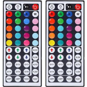 44 Key RGB LED Strip Light Remote Controller, IR Remote Controller Replacement for SMD 5050 3528 2835 RGB LED Light Strip Lights (2 Pack)
