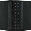 Atbuty Super Short Torso Waist Trainers Cincher Corset Tummy Shaper Slimming Latex Trimmer Girdle (Black (7'' Short Torso, 25 Steel Bones), 3XS)
