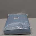 Blue Linen Pleated Curtains 108 Inch Long for Living Room Bedroom 2 Panel Light Filtering Privacy Semi Sheer Window Curtain Modern Farmhouse Coastal Decor Back Tab Clip Rings Drape for Large Window