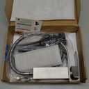 Ryuwanku Bathroom Faucet Brushed Nickel Modern Waterfall Bathroom Sink Faucet with Single Handle Suitable for 1 or 3 Holes,Supply Deck Plate and Hose