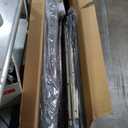 Zinus Queen Maya Upholstered Bed Frame with Asymmetric Headboard, Durable Wooden Slats, Sturdy Framework, Noise Free Sleep, No Box Spring Needed, Easy Assembly, Eco Friendly Packaging, Dark Grey